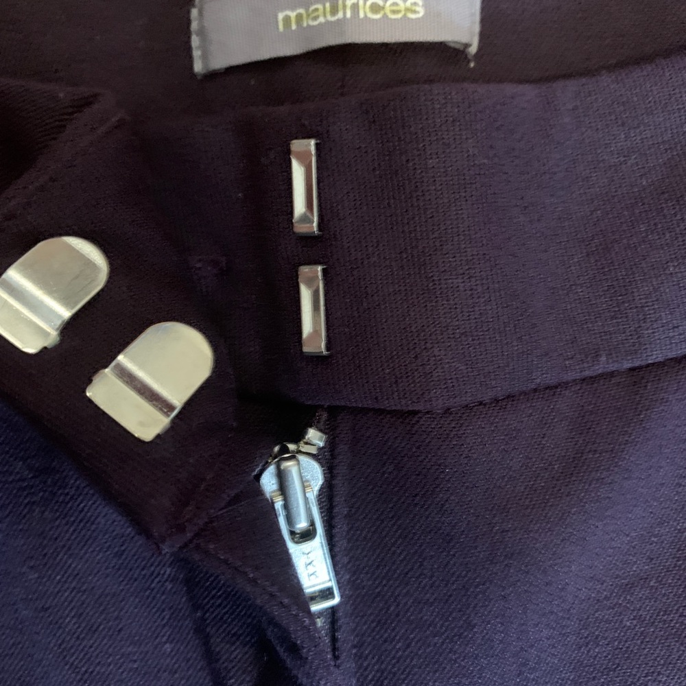 Maurices skinny short ankle pants dark purple 5/6 - Picture 5 of 8
